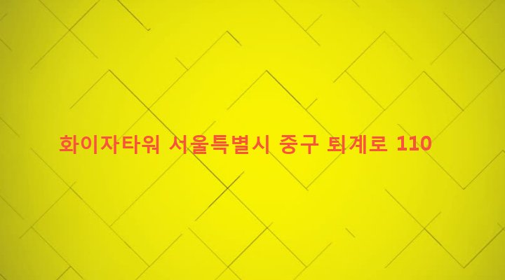 서울특별시 중구 명동 1-11 화이자타워