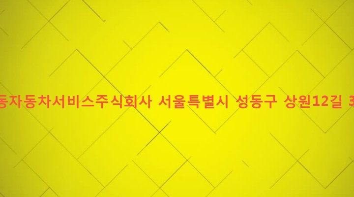 서울특별시 성동구 성수1가제2동 13-207 성동자동차서비스주식회사