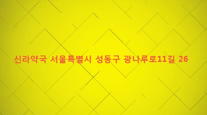 서울특별시 성동구 송정동 73-608 신라약국