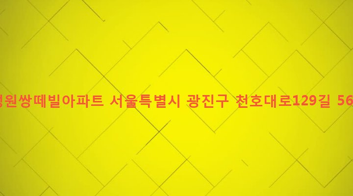 서울특별시 광진구 구의제2동 29-1 성원쌍떼빌아파트