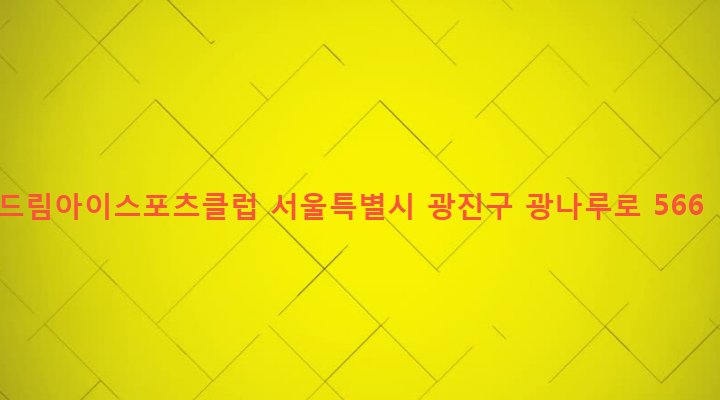 서울특별시 광진구 구의제3동 203-7 드림아이스포츠클럽