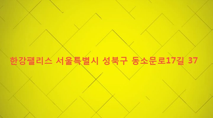 서울특별시 성북구 동선동 172-2 한강팰리스