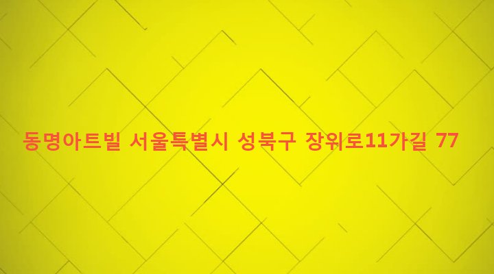 서울특별시 성북구 장위제1동 219-114 동명아트빌