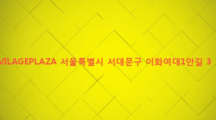 서울특별시 서대문구 신촌동 90-105 VILAGEPLAZA