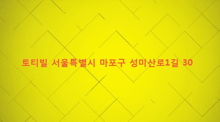 서울특별시 마포구 성산제1동 254-11 토티빌