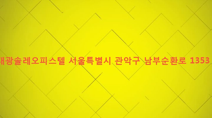 서울특별시 관악구 조원동 1667-9 대광솔레오피스텔
