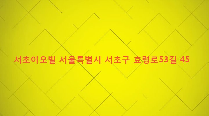 서울특별시 서초구 서초3동 1593-7 서초이오빌