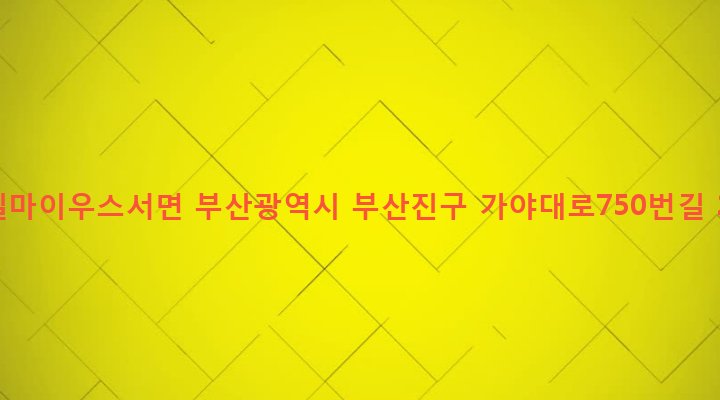 부산광역시 부산진구 부전제2동 510-3 부일마이우스서면