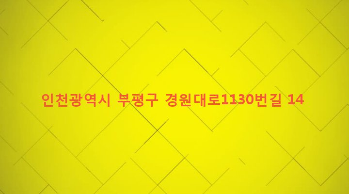 인천광역시 부평구 십정1동 166-6 