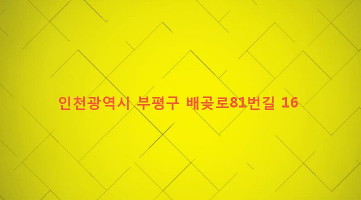 인천광역시 부평구 십정1동 278-25 