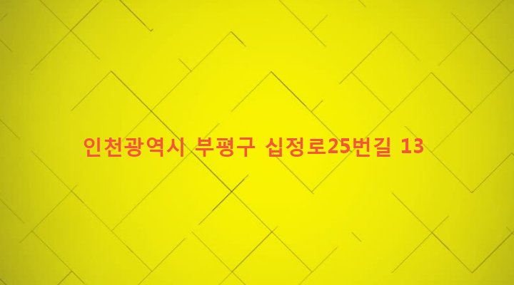 인천광역시 부평구 십정1동 309-27 