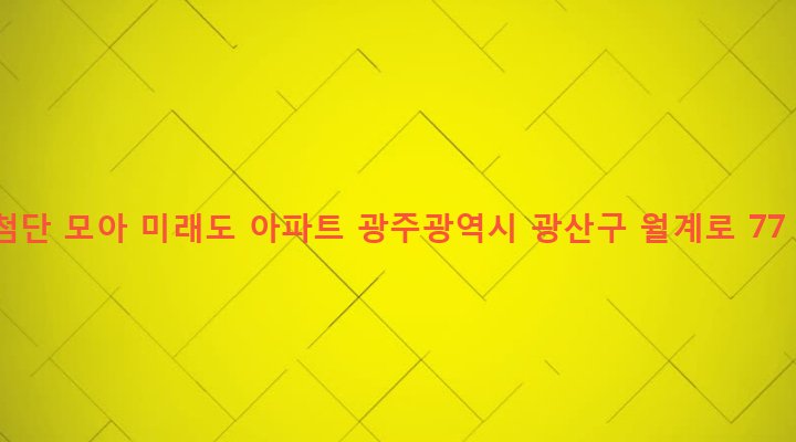 광주광역시 광산구 첨단2동 763-5 첨단 모아 미래도 아파트