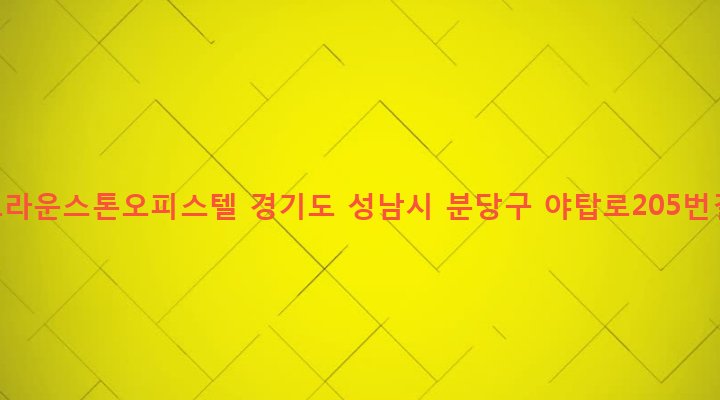 경기도 성남시 분당구 야탑3동 219-2 야탑브라운스톤오피스텔