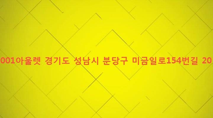 경기도 성남시 분당구 구미1동 11-4 2001아울렛