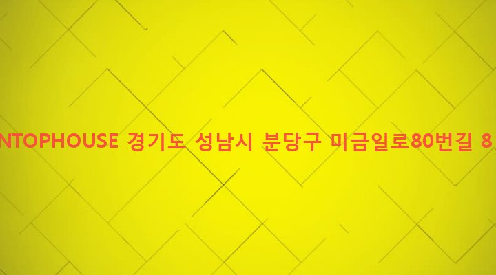 경기도 성남시 분당구 구미1동 56-8 INTOPHOUSE