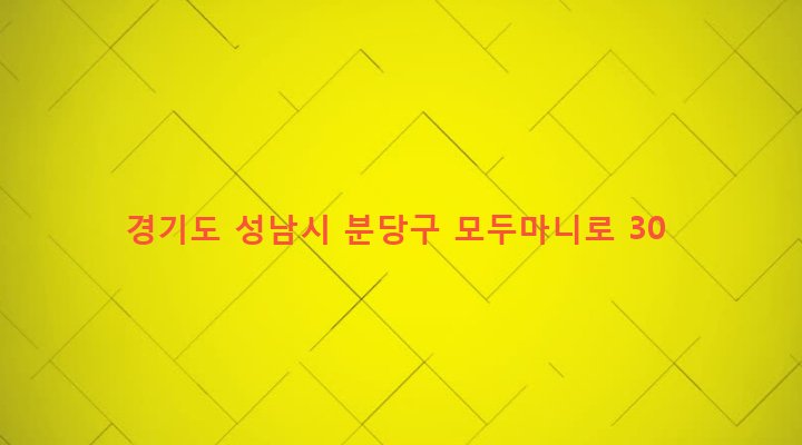 경기도 성남시 분당구 운중동 112 