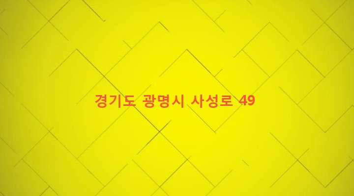 경기도 광명시 광명1동 11-49 