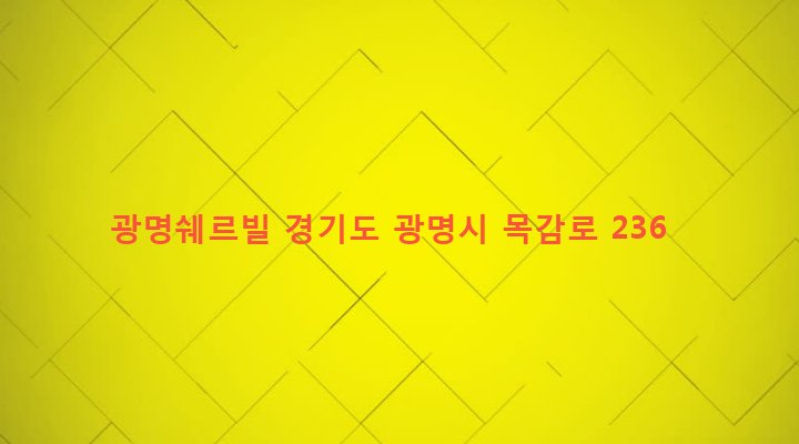 경기도 광명시 광명2동 96-13 광명쉐르빌