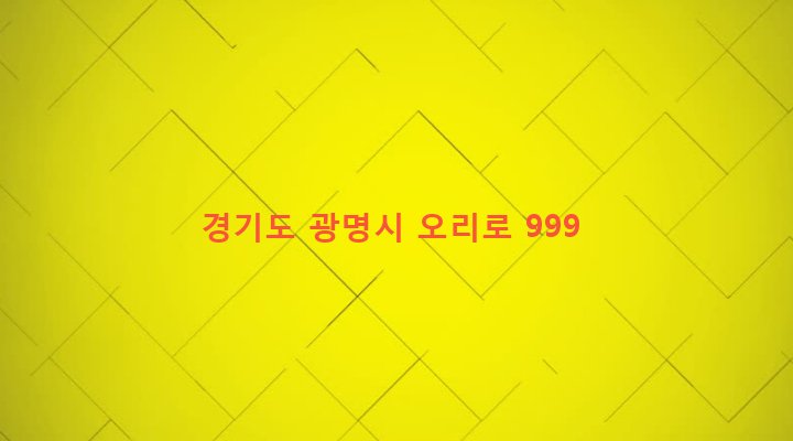 경기도 광명시 광명4동 158-852 