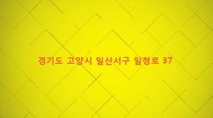 경기도 고양시 일산서구 일산1동 599-1 