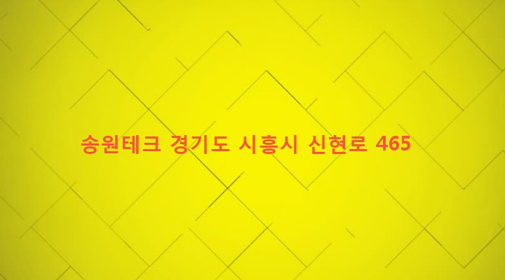 경기도 시흥시 신현동 266-1 송원테크