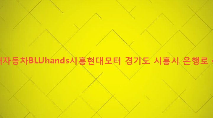 경기도 시흥시 은행동 108-1 현대자동차BLUhands시흥현대모터