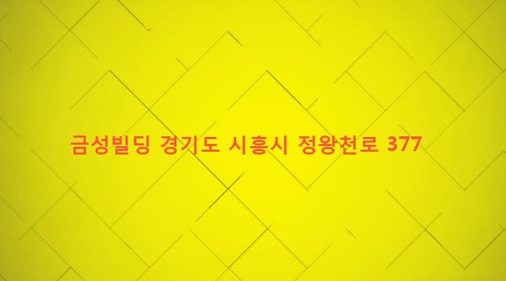 경기도 시흥시 정왕1동 1566-5 금성빌딩