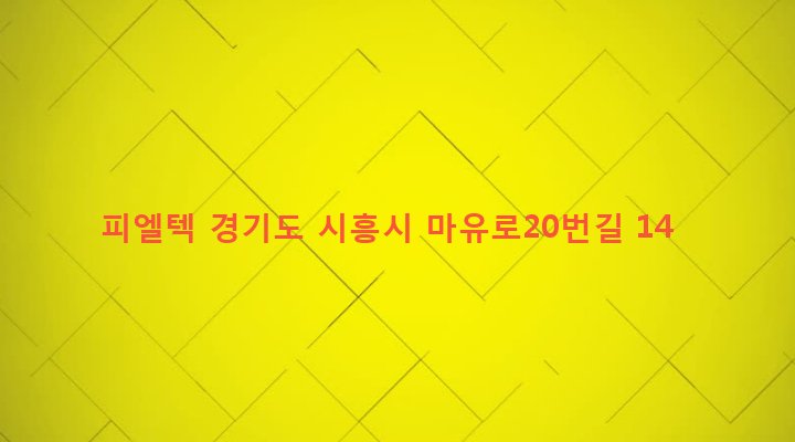 경기도 시흥시 정왕1동 2180-3 피엘텍