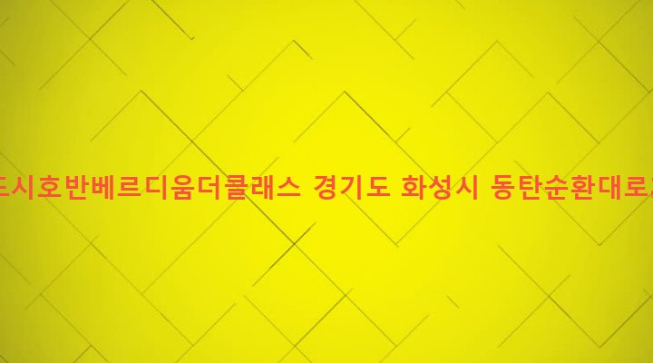 경기도 화성시 동탄4동 552 동탄2신도시호반베르디움더클래스