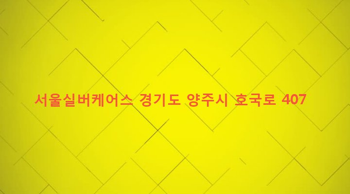 경기도 양주시 장흥면 부곡리 644-1 서울실버케어스