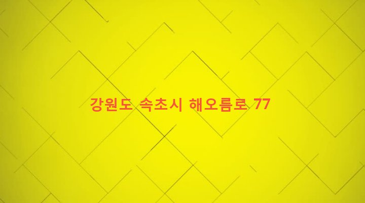 강원도 속초시 대포동 669-9 