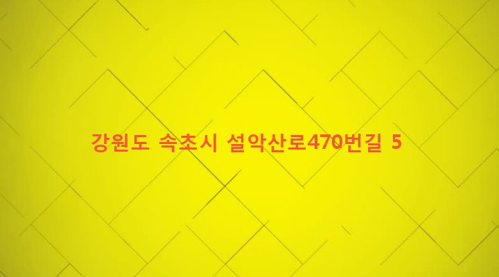 강원도 속초시 대포동 378-1 