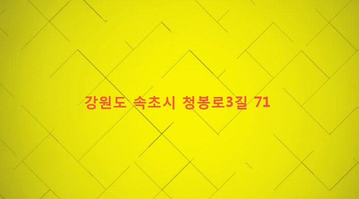 강원도 속초시 대포동 342-38 