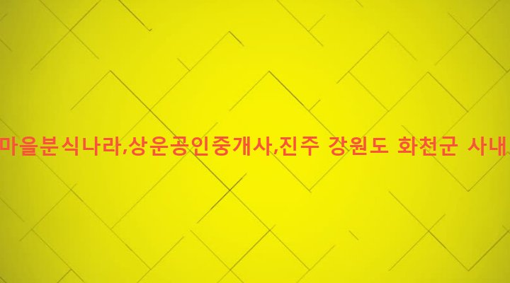 강원도 화천군 사내면 사창리 422-8 돈가스마을분식나라,상운공인중개사,진주