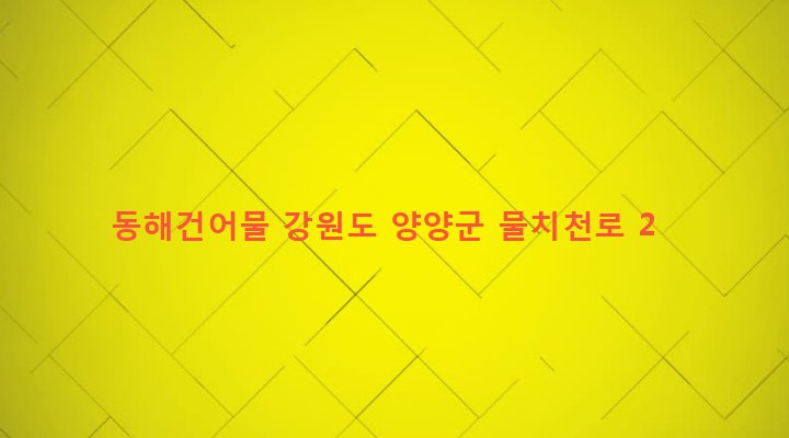 강원도 양양군 강현면 물치리 29-2 동해건어물