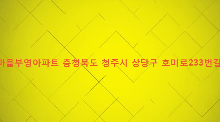 충청북도 청주시 상당구 금천동 318 장자마을부영아파트