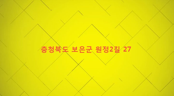 충청북도 보은군 마로면 원정리 346 
