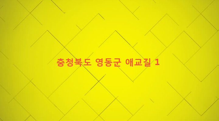 충청북도 영동군 황간면 소계리 133-4 