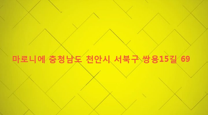 충청남도 천안시 서북구 쌍용2동 581 마로니에