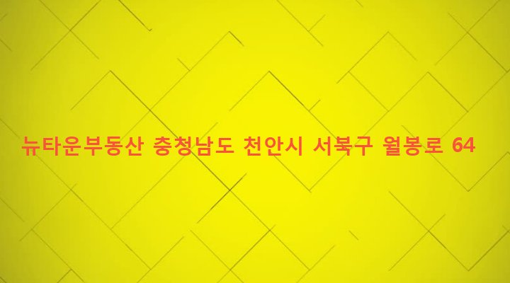 충청남도 천안시 서북구 쌍용2동 1534 뉴타운부동산