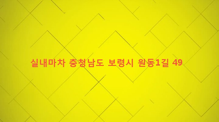 충청남도 보령시 대천1동 172-11 실내마차