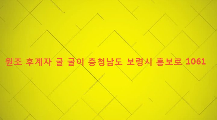 충청남도 보령시 천북면 장은리 1070 원조 후계자 굴 굴이