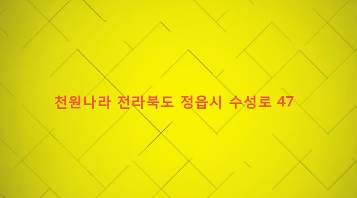 전라북도 정읍시 수성동 919-4 천원나라