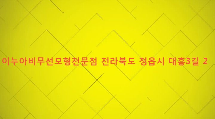 전라북도 정읍시 시기동 203-11 이누아비무선모형전문점