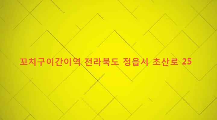 전라북도 정읍시 초산동 507-24 꼬치구이간이역