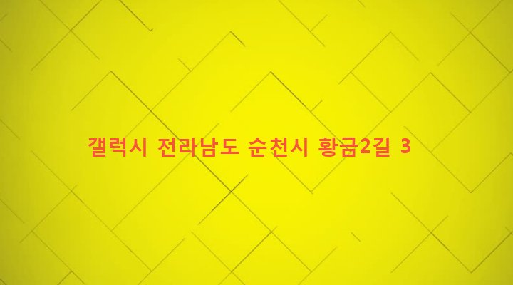 전라남도 순천시 중앙동 57-17 갤럭시