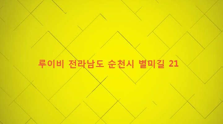 전라남도 순천시 중앙동 92-5 루이비