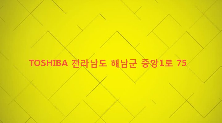 전라남도 해남군 해남읍 해리 417-2 TOSHIBA