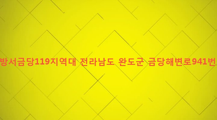 전라남도 완도군 금당면 차우리 923 해남소방서금당119지역대