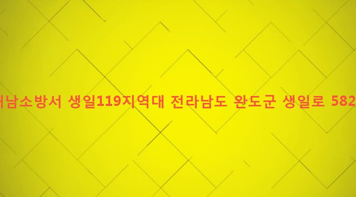 전라남도 완도군 생일면 유서리 287-2 해남소방서 생일119지역대
